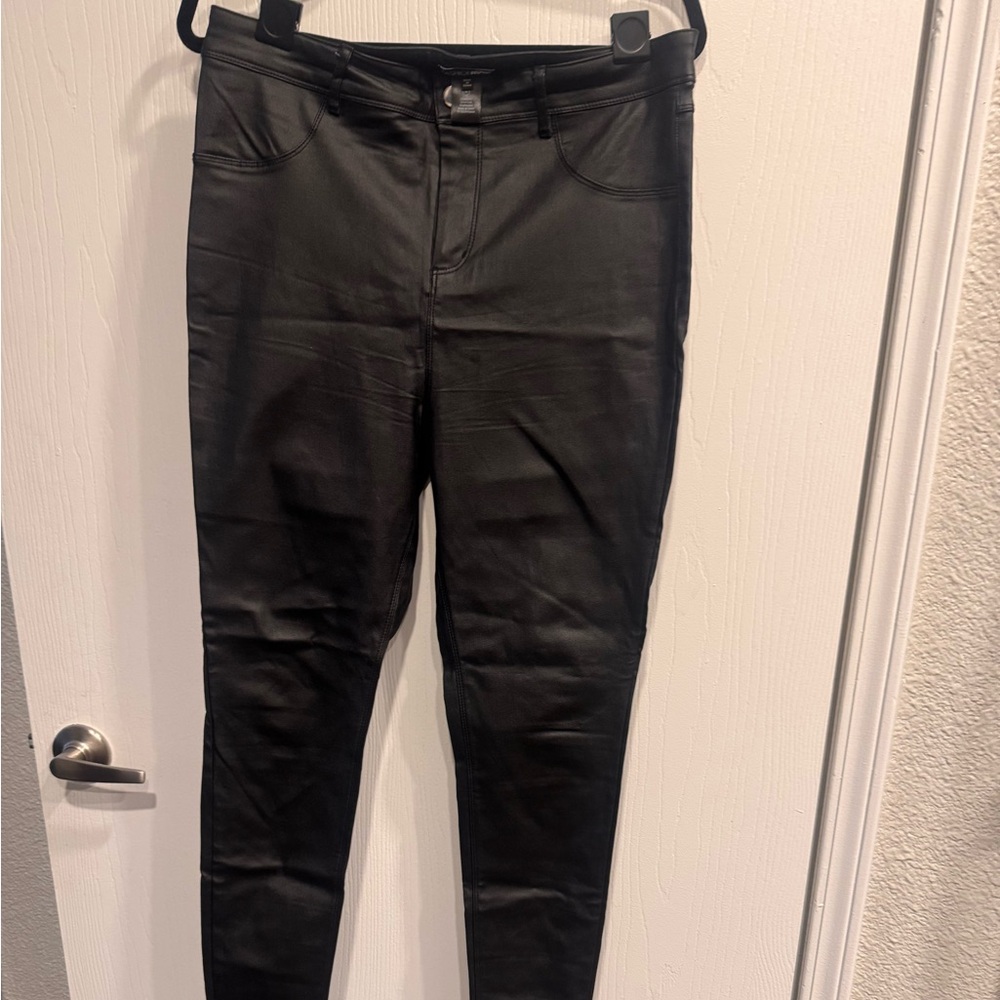 Fashion Nova Black Faux Leather Trousers